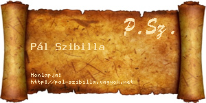 Pál Szibilla névjegykártya