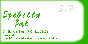 szibilla pal business card